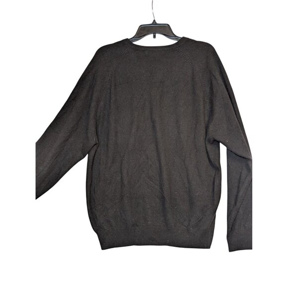 Mendocino Mens Black V-Neck Sweater 100% Cashmere Medium - Picture 5 of 5